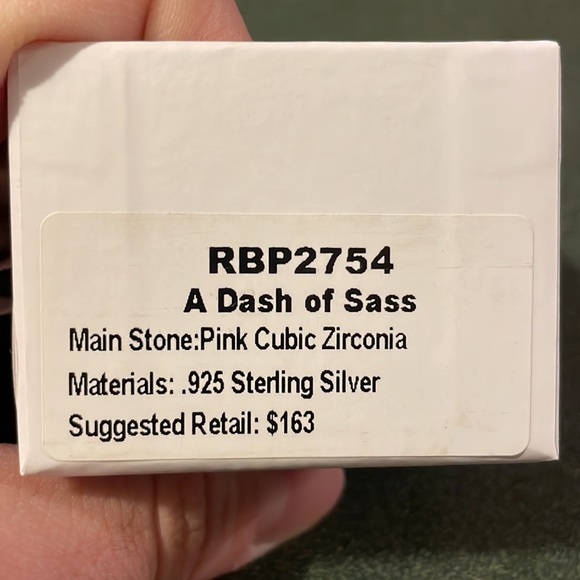 Ring bomb party: pink cubic zirconia.925 sterling silver ring - Picture 2 of 7